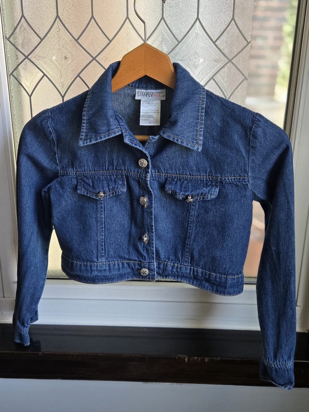 Simply Kids Dark Blue Denim Jean Jacket for Girls